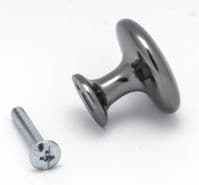 TEZ®  OVO® 30MTNB Black Nickel 30mm Mushroom Type Metal Pull Knobs